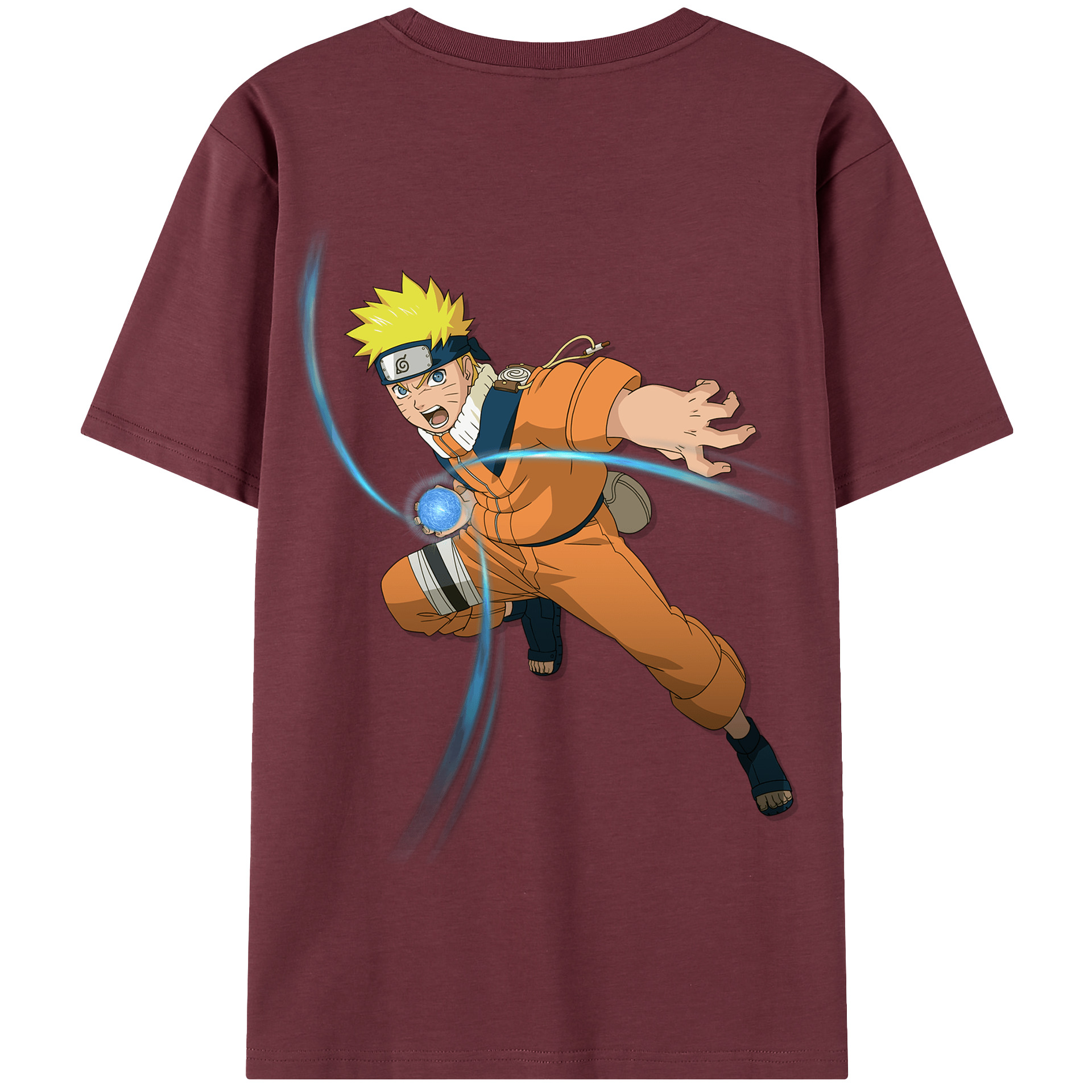 （画像用） NARUTO -ナルト- うずまき ナルト Uzumaki Naruto 綿100％半袖Tシャツ（背面プリント）